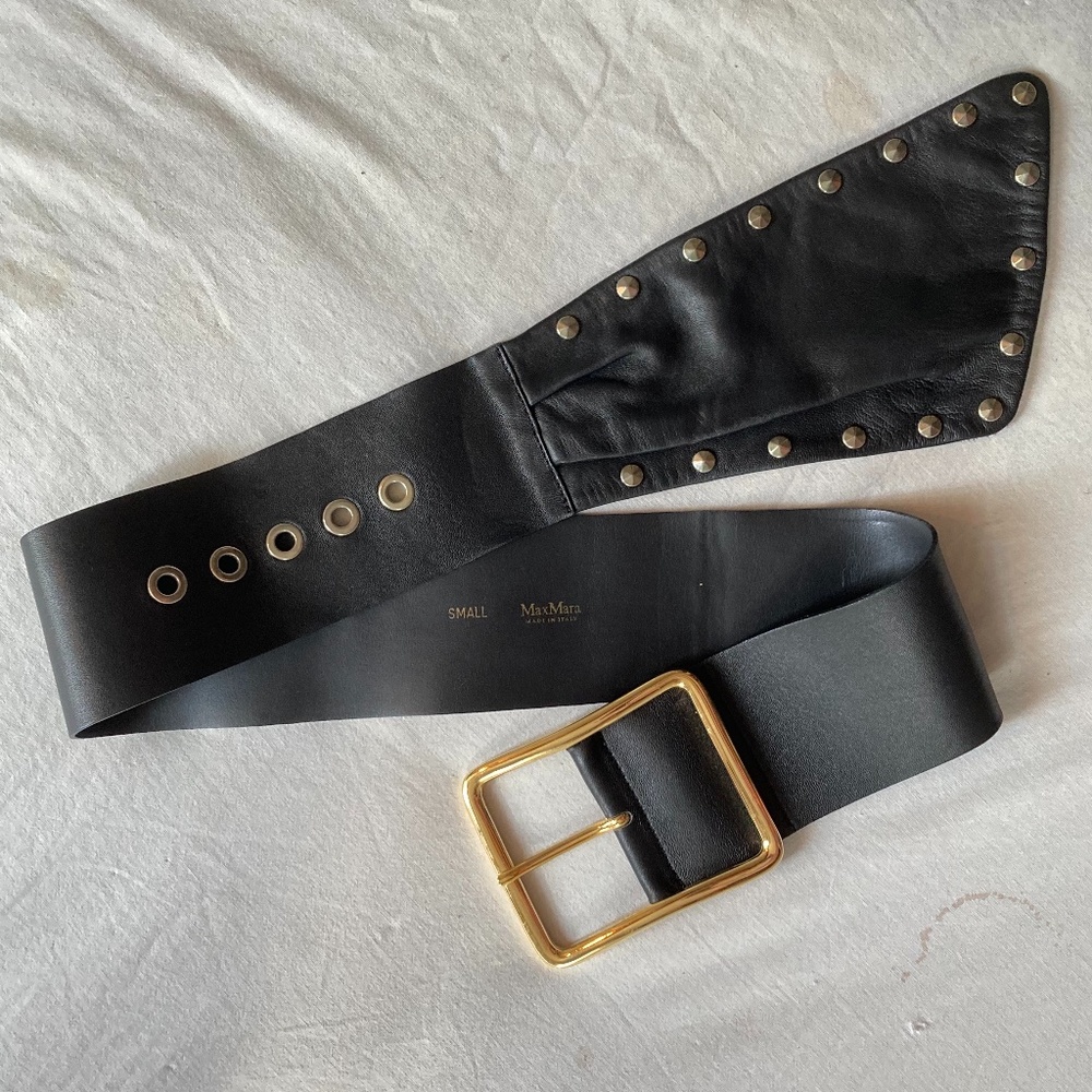 Max Mara Napa Leather Waist Belt